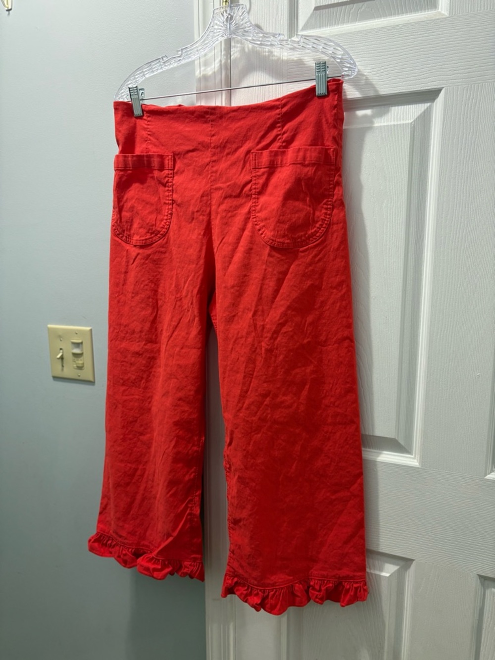 Maeve Anthropologie The Colette Ruffle Hem Pants Size 31 Petite